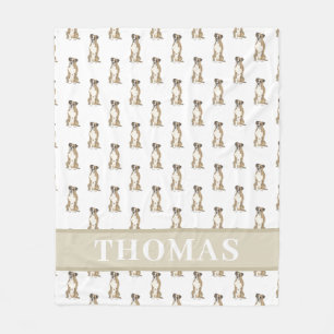 Couverture Polaire Boxer personnalisé (Brindle)