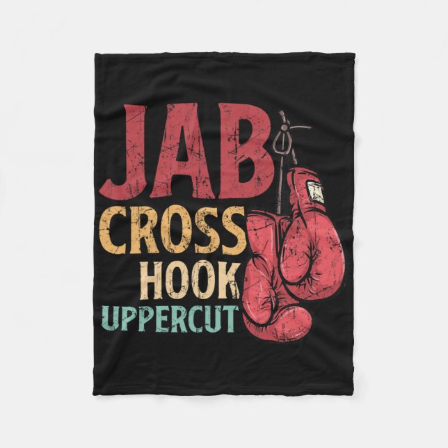 Couverture Polaire Boxeuse Jab Cross Hook Uppercut Travail Kickboxing (Devant)