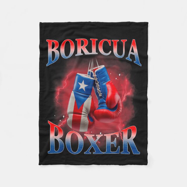 Couverture Polaire Boxing Puerto Rico Boricua Boxer Puerto Rican  (Devant)