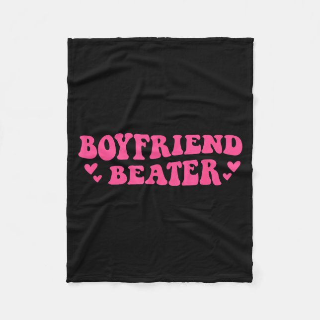 Couverture Polaire Boyfriend Beater Funny Girlfriend Humor Retro Groo (Devant)
