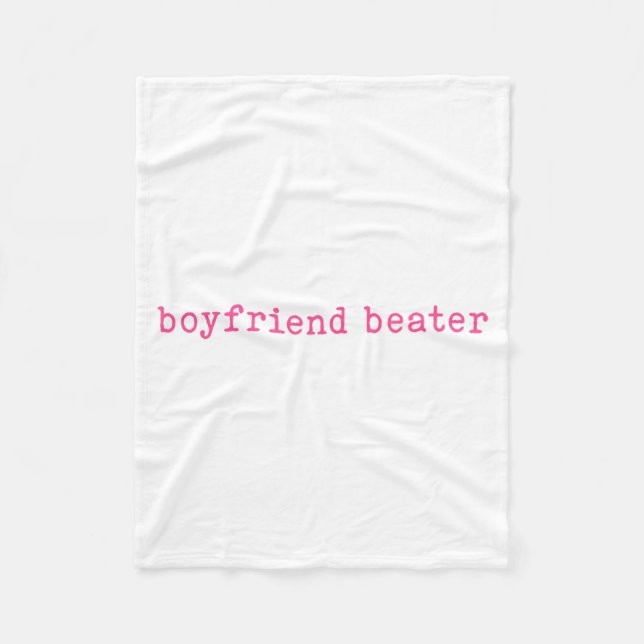 Couverture Polaire Boyfriend Beater Funny Girlfriend Humor Retro Groo (Devant)
