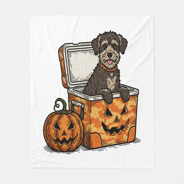 Couverture Polaire Boykin Spaniel Halloween (Devant)
