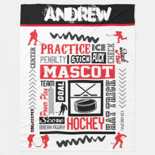 Couverture Polaire Boys Hockey Terminologie Personnalisée