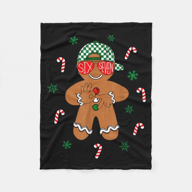 Couverture Polaire Boys Mens Christmas 6 7 Gingerbread Funny Meme Six (Devant)