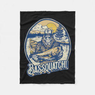 Couverture Polaire Bquatch ! B Fisherman Sasquatch Funny Bigfoot Fish