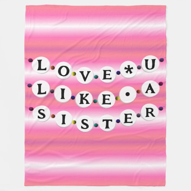 Couverture Polaire Bracelet Bestie - Conception d'amitié (18 perles) (Devant)