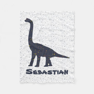Couverture Polaire Brachiosaurus Nom personnalisé Blanche-Toile, Pet