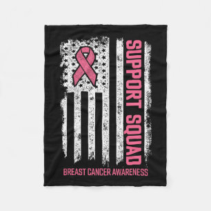 Couverture Polaire Braille Cancer Shirts Support Squad Breast Cancer