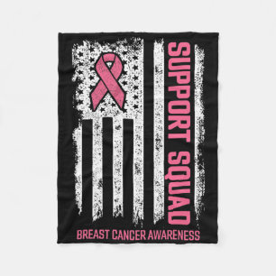 Couverture Polaire Braille Cancer Shirts Support Squad Breast Cancer