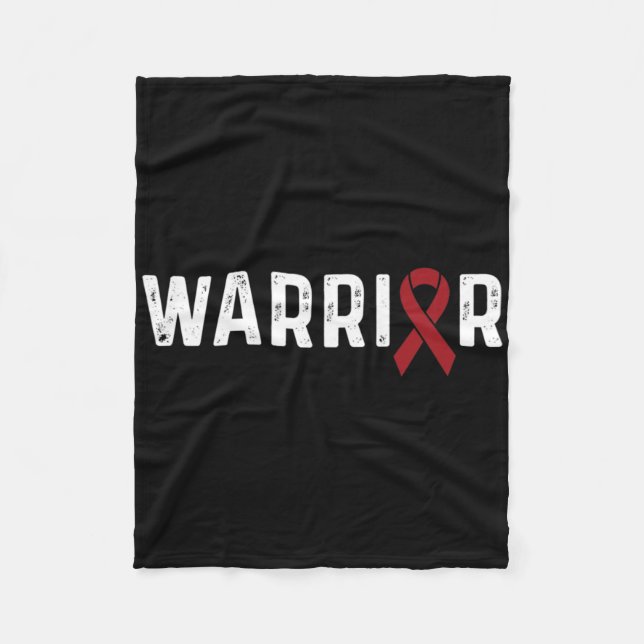 Couverture Polaire Brain Aneurysm Awareness Burgundy Ribbon Warrior  (Devant)