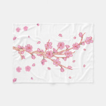 Branche de Sakura à Fleurs de Cerisier Roses
