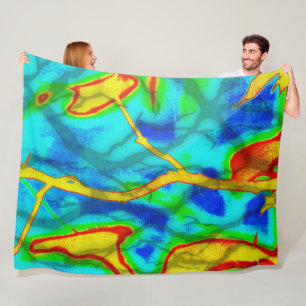 Couverture Polaire Branches en couleur gras