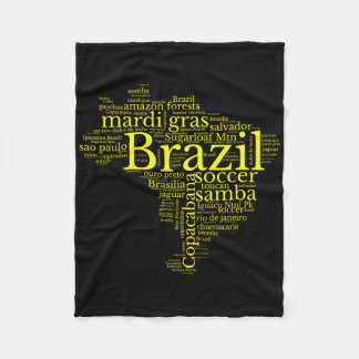 Couverture Polaire Brazil Map Brazilian Soccer Copacana Brasil Men Wo