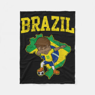 Couverture Polaire Brazil Soccer Boy Brazilian Footll Dabbing Kid Men