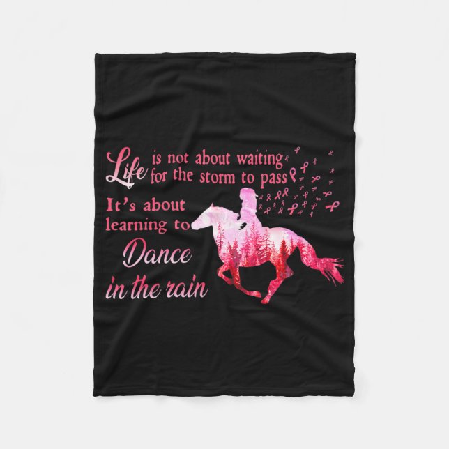 Couverture Polaire Breast Cancer Awareness Horse Ribbon Pink Gifts Wo (Devant)