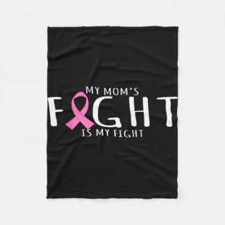 Couverture Polaire Breast cancer awareness - mom's fight is fight
