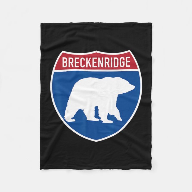 Couverture Polaire Breckenridge Colorado Bear Co Highway Interstate S (Devant)