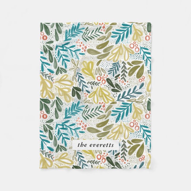 Couverture Polaire Brève | Nom Festif Botanique personnalisé (Devant)