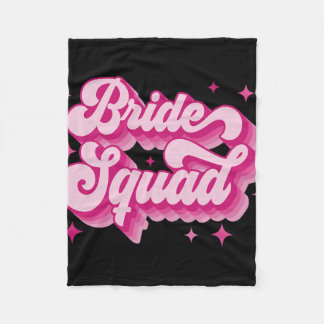 Couverture Polaire Bride Squad Retro Mariage de la fête de la mariée