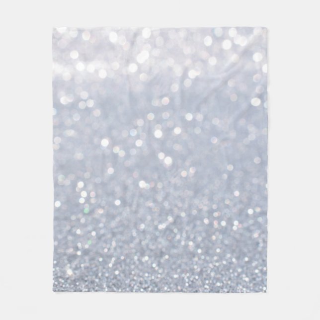 Couverture Polaire brillant d'argent parties scintillant abstrait arr (Devant)