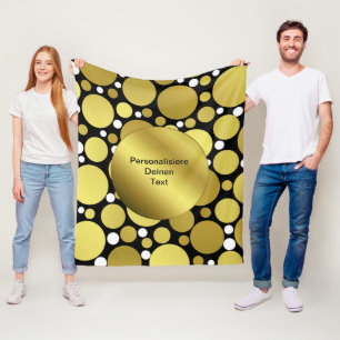 Couverture Polaire brillant, rond, cercles, points, métal, coloré, 