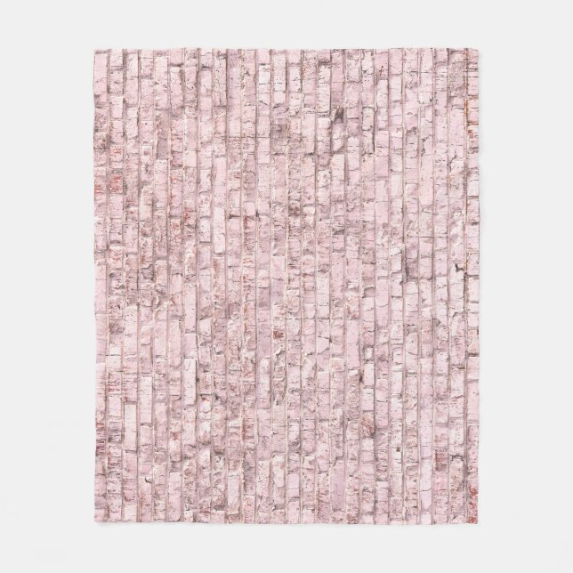 Couverture Polaire Brique rose rétro : Saturée Abstraite (Devant)