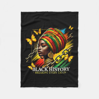 Couverture Polaire Briser chaque chaîne Noir Histoire Mois Femmes Bla