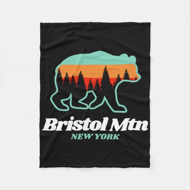 Couverture Polaire Bristol Mountain New York Ski Snowboard Ours (Devant)