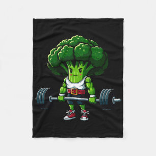 Couverture Polaire Broccoli Deadlift Haltères Gym Vegan Tee Powe