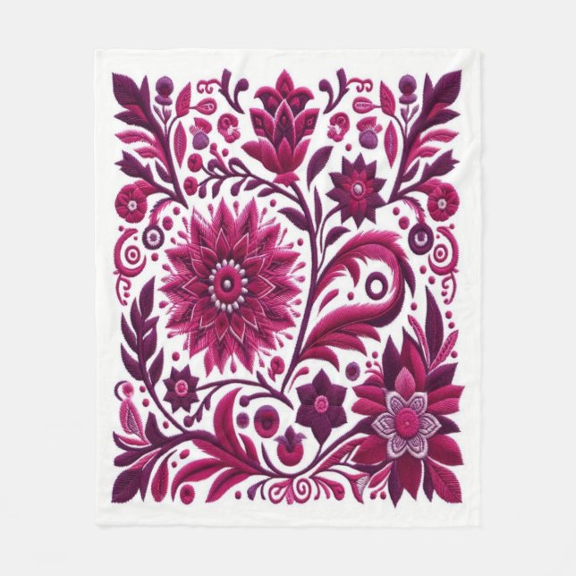 Couverture Polaire Broderie intemporelle #8 (Devant)