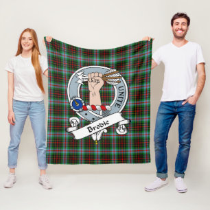 Couverture Polaire Brodie Clan Badge Tartan Plaid