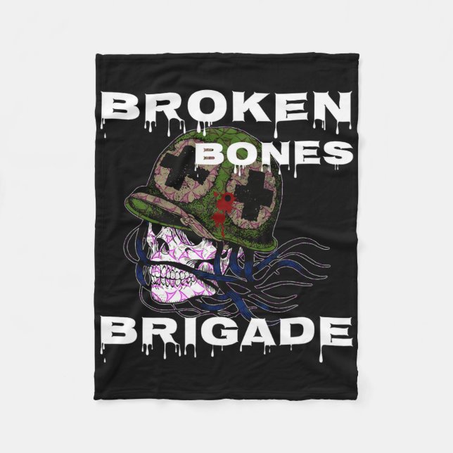 Couverture Polaire Broken Bones Brigade' Skull Skateboarding  (Devant)