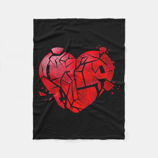 Couverture Polaire Broken Heart Anti Valentines Day  (Devant)