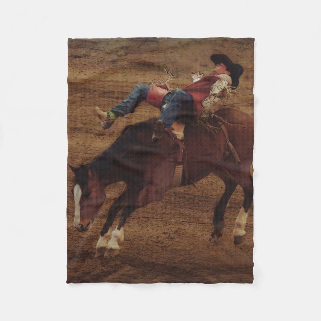 Couverture Polaire Bronc - Rodeo Bronco équitation (Devant)