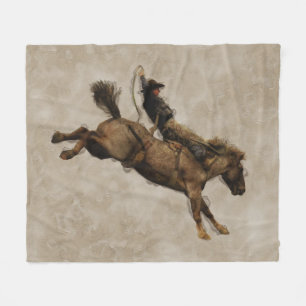 Couverture Polaire Bronco Rodeo Cowboy