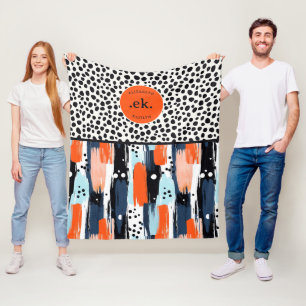 Couverture Polaire Brosse personnalisée Chien dalmate Motif Abstrait