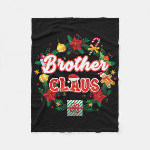 Couverture Polaire Brother Claus Christmas Père Noël Laurel Wreath Mi
