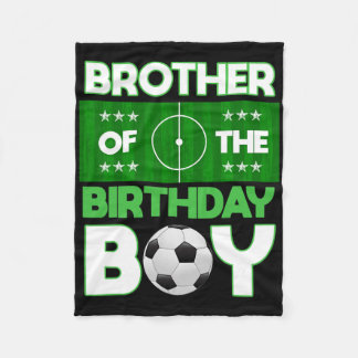 Couverture Polaire Brother Of The Birthday Boy Soccer B-day Matching 