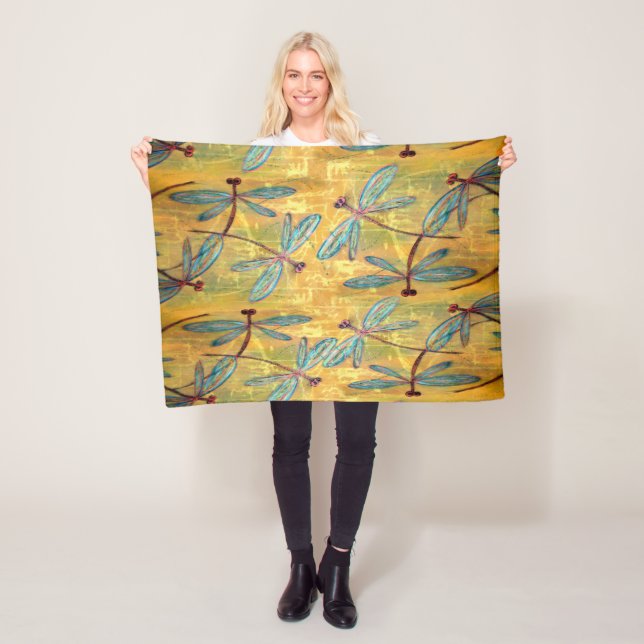 Couverture Polaire Brouillard de libellule (En situation)