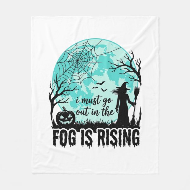 Couverture Polaire Brouillard d'Halloween est une sorcière de citroui (Devant)