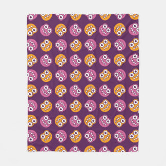 Couverture Polaire Brouilles Mignons Motifs En Rose Violet Et Orange