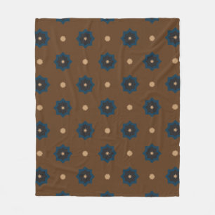Couverture Polaire Brown Blue Rub El Hizb Motif