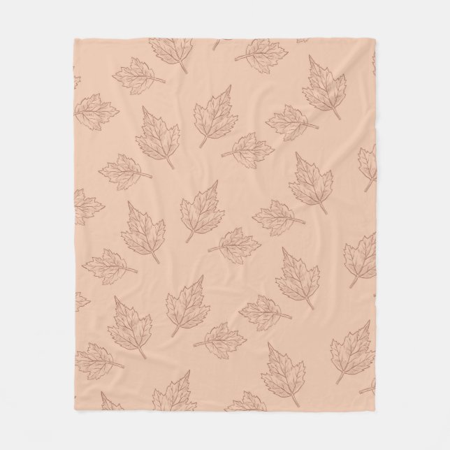 Couverture Polaire Brown Maple Feuille Tropical Botanical Automne (Devant)