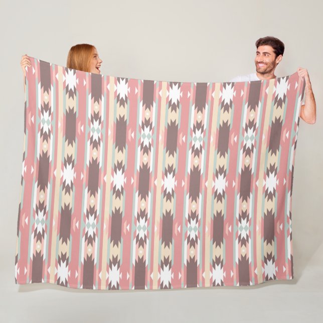 Couverture Polaire Brown, Mauve & Aztèque Vert, Ceinture du Sud-Ouest (En situation)