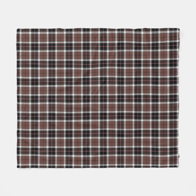 Couverture Polaire Brown Plaid Fleece Blanket (Devant (Horizontal))