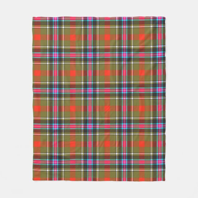Couverture Polaire Bruce de Kinnaird Ancient Tartan Plaid Motif (Devant)