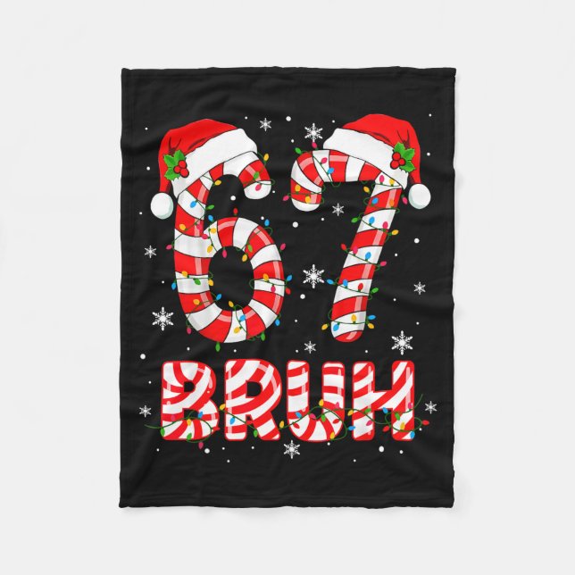 Couverture Polaire Bruh 67 Six Seven 6 7 Meme Christmas Funny Boy Gir (Devant)