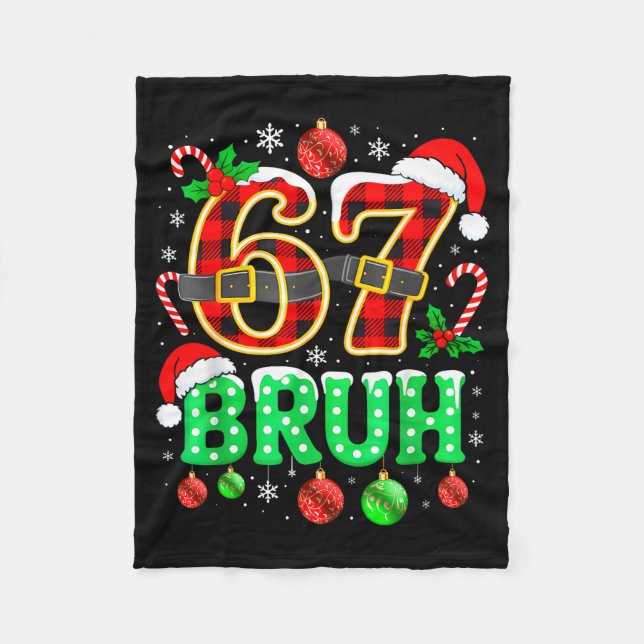 Couverture Polaire Bruh 67 Six Seven 6 7 Meme Christmas Funny Boy Gir (Devant)