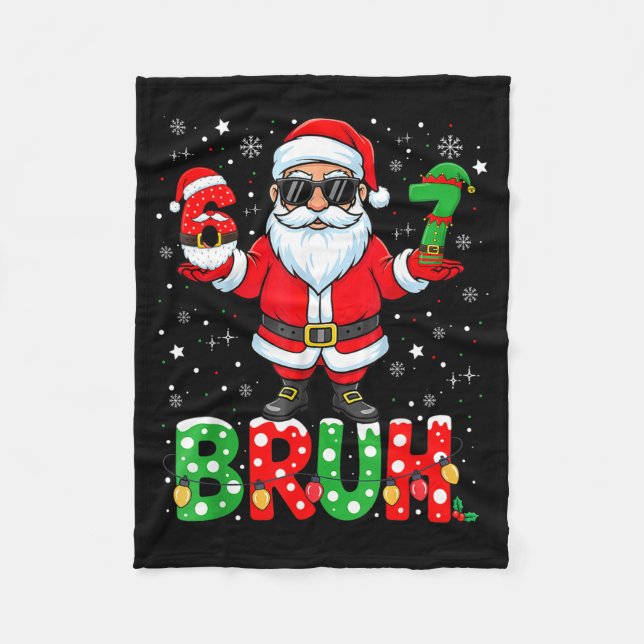 Couverture Polaire Bruh 67 Six Seven 6 7 Meme Christmas Funny Boy Gir (Devant)