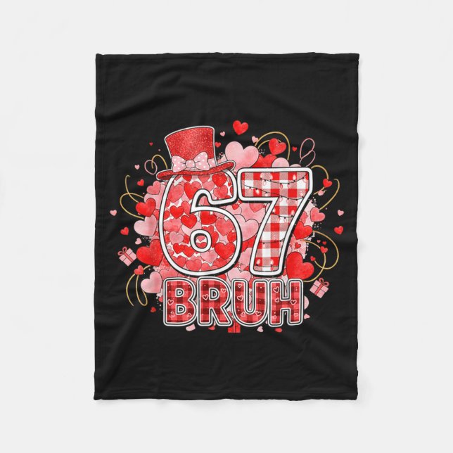 Couverture Polaire Bruh 67 Six Seven 6 7 Mème Saint-Valentin Drôle Fe (Devant)
